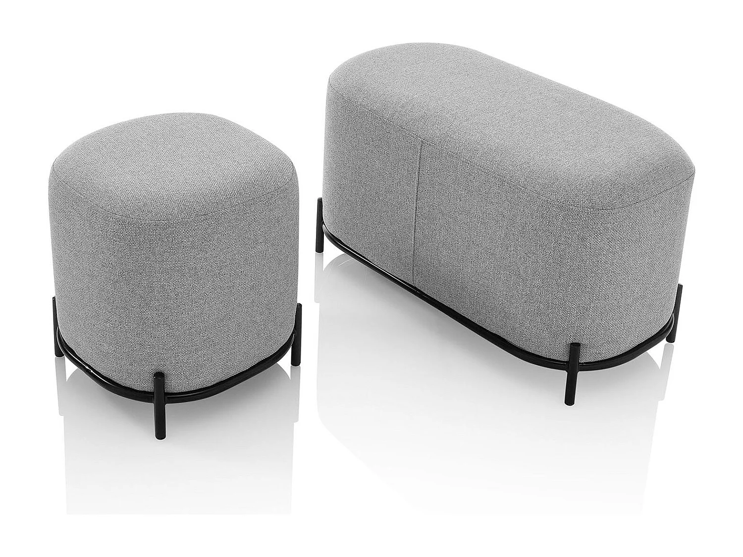 Pouf ELLY gris clair