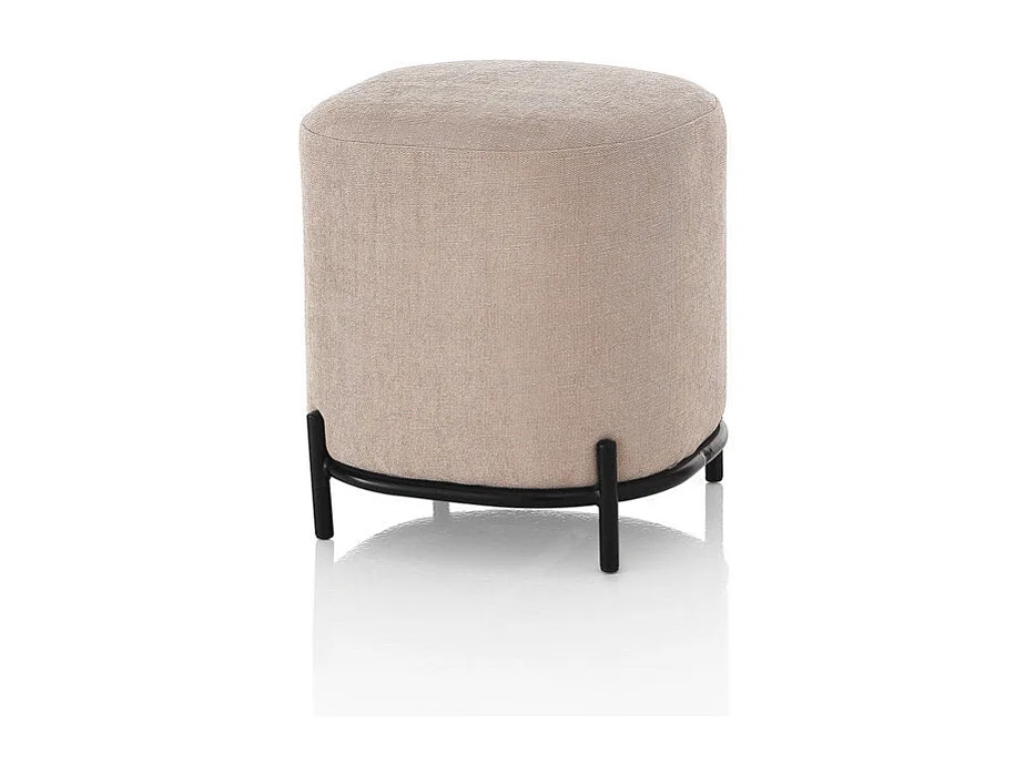 Pouf ELLY en microfibre et métal