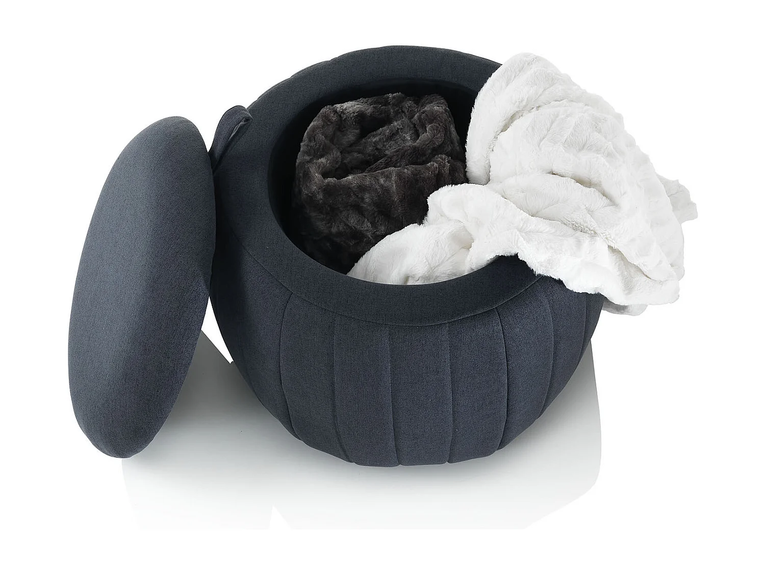 Pouf avec conteneur NAV bleu