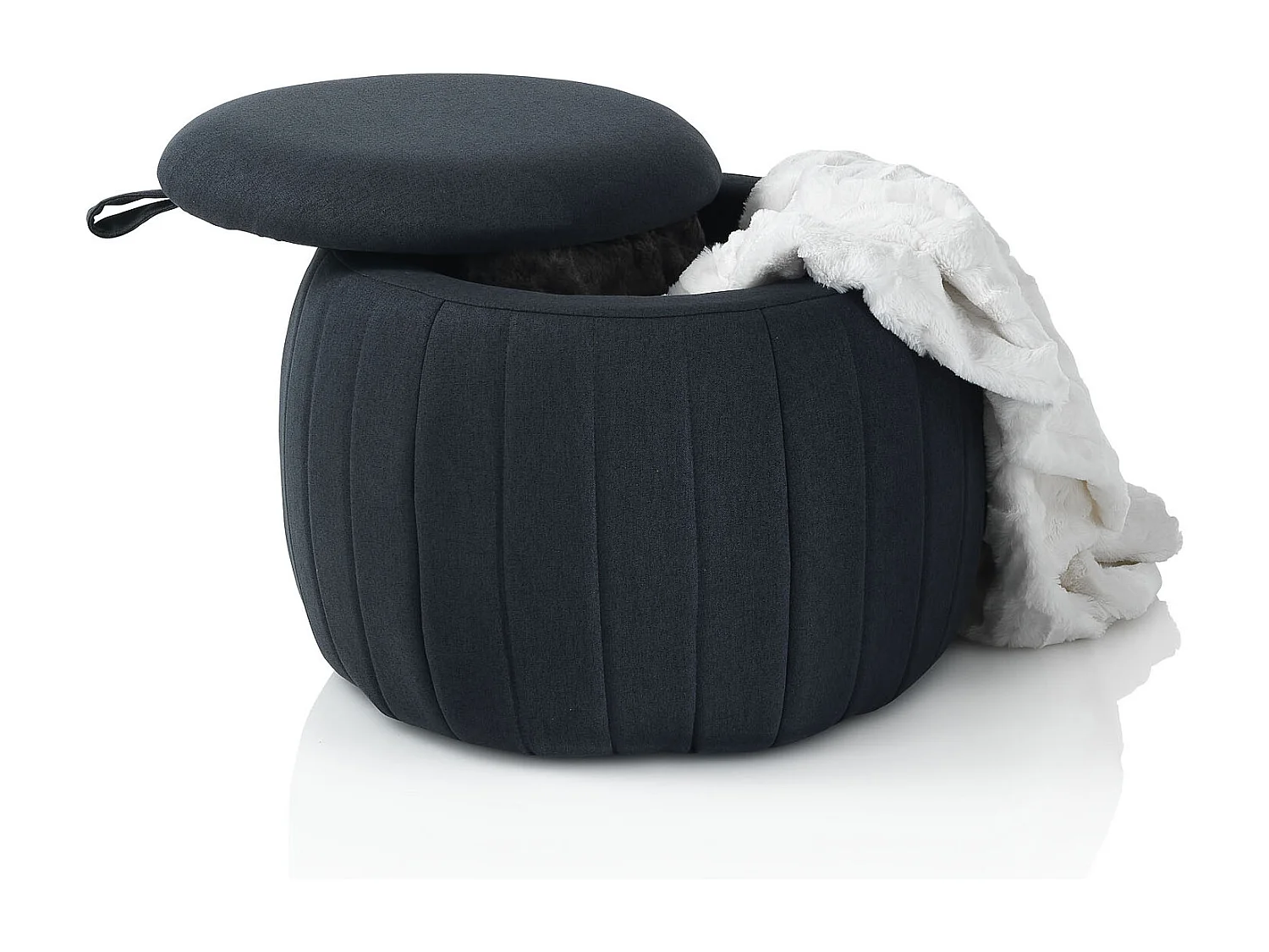 Pouf avec conteneur NAV bleu