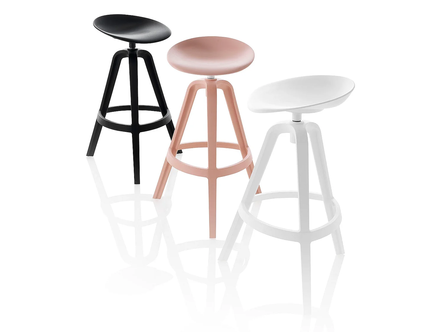 Set de 2 Tabourets intérieur/extérieur COLBY rose