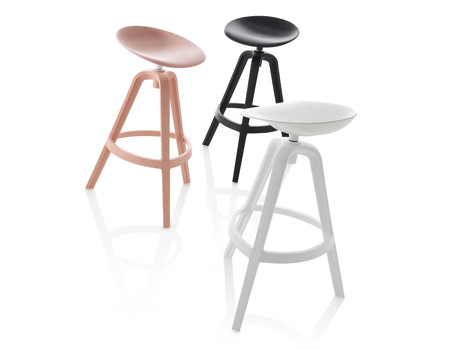 Set de 2 Tabourets intérieur/extérieur COLBY rose