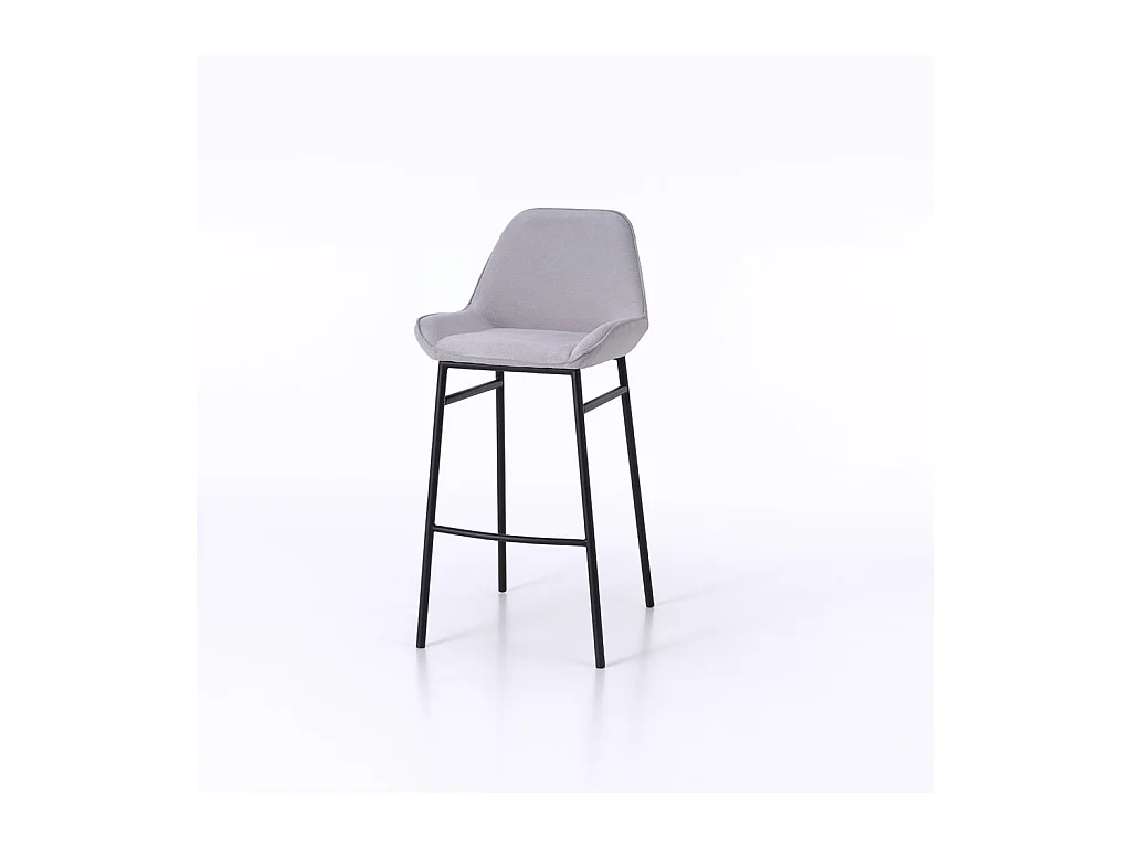 Set de 2 Tabourets NISIDA gris clair
