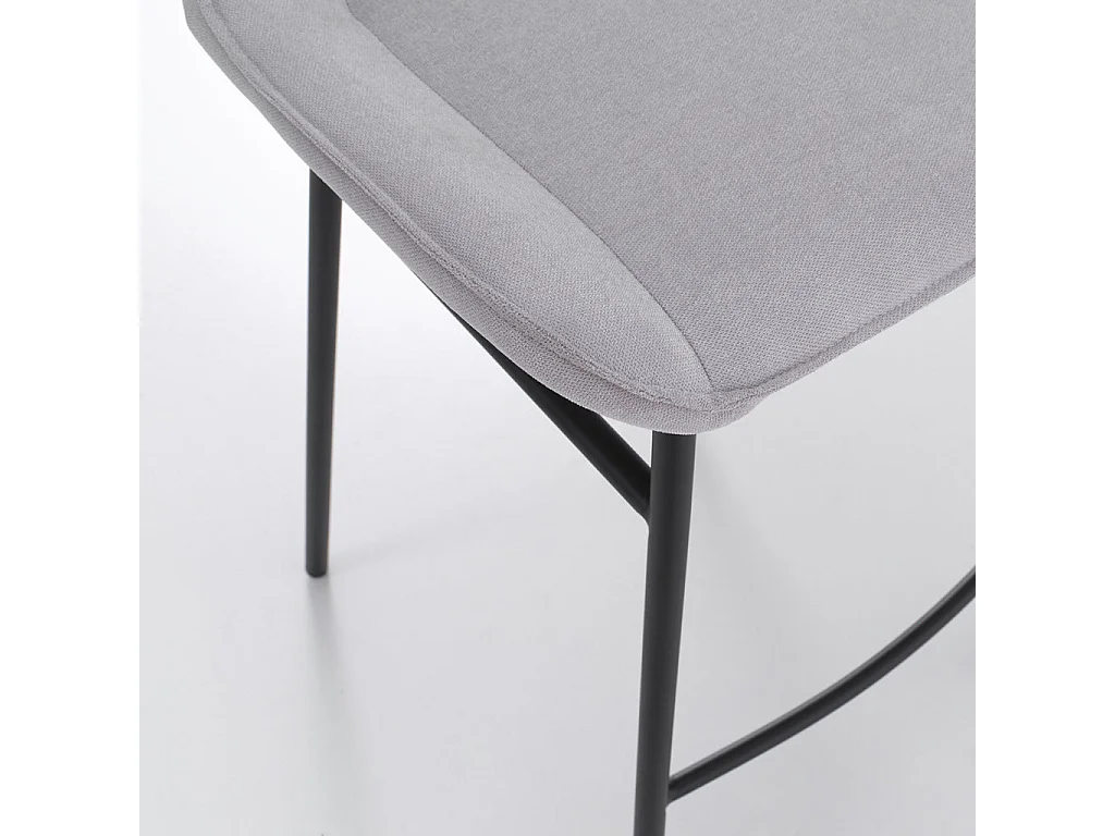 Set de 2 Tabourets NISIDA gris clair