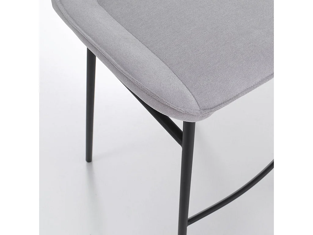 Set de 2 Tabourets NISIDA gris clair