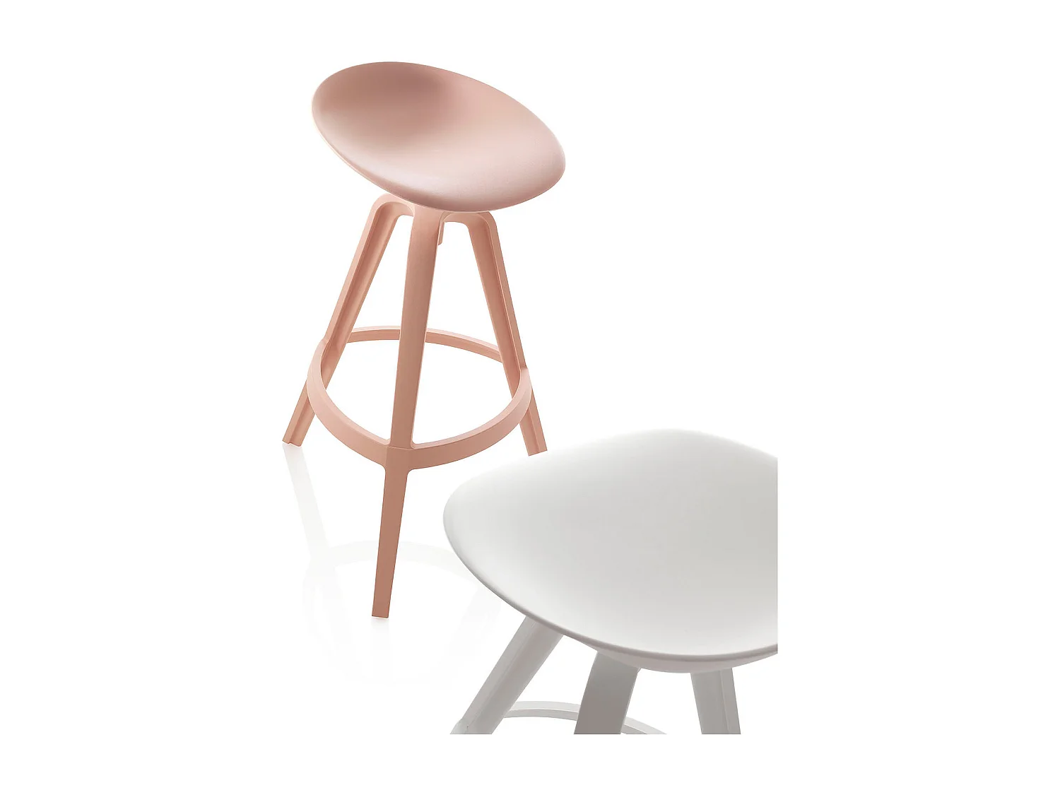 Set de 2 Tabourets intérieur/extérieur COLBY blanc