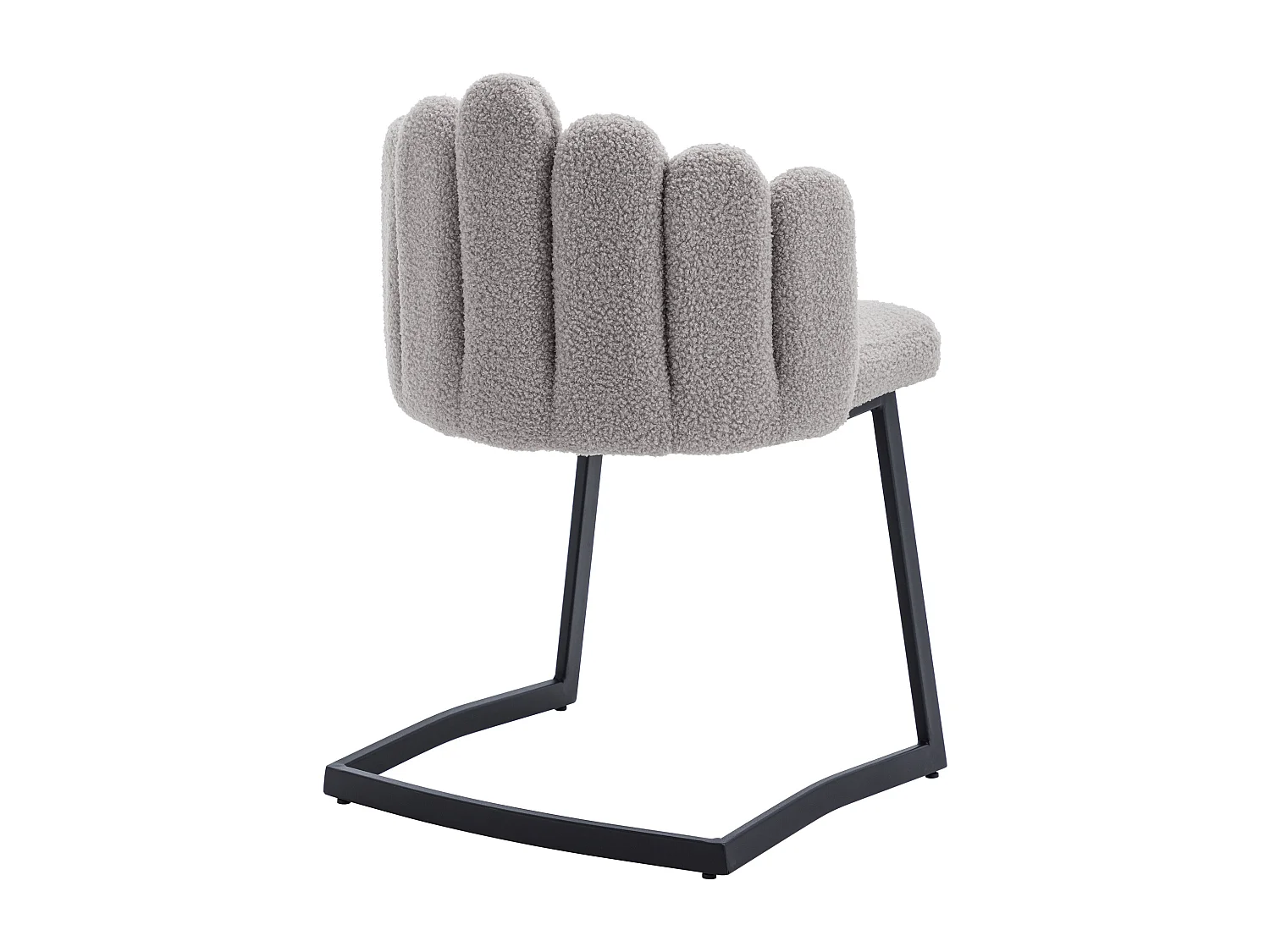 Chaise De Salle à Manger En Velours Synthétique, Set De 2, Chaise Moderne à Pied En I, Gris