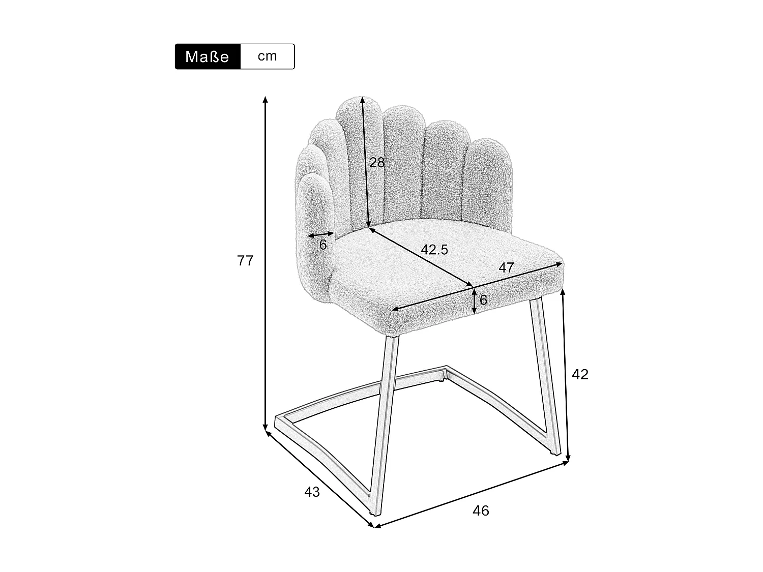 Chaise De Salle à Manger En Velours Synthétique, Set De 2, Chaise Moderne à Pied En I, Gris