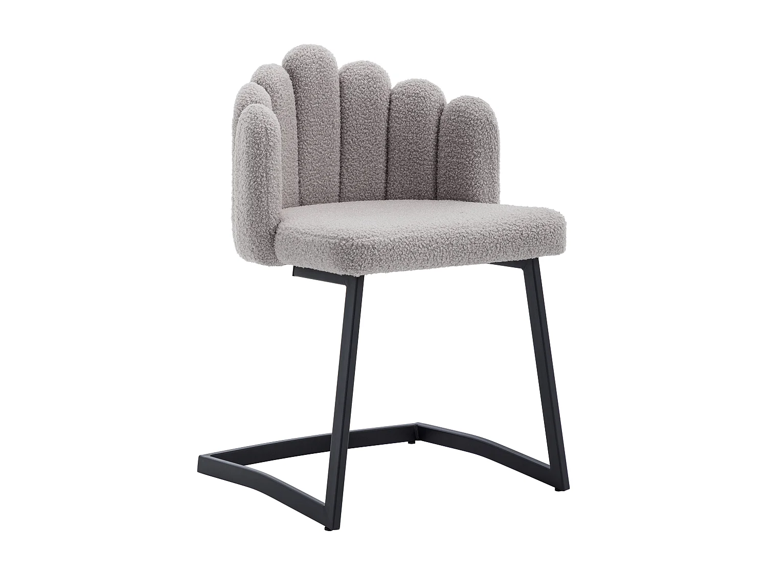 Chaise De Salle à Manger En Velours Synthétique, Set De 2, Chaise Moderne à Pied En I, Gris