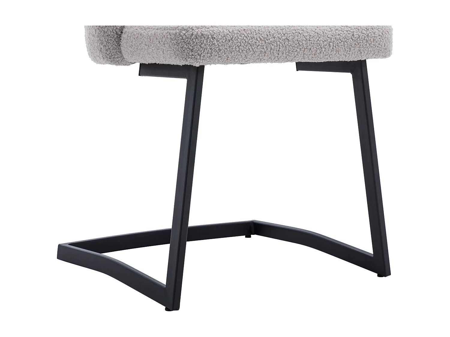 Chaise De Salle à Manger En Velours Synthétique, Set De 2, Chaise Moderne à Pied En I, Gris