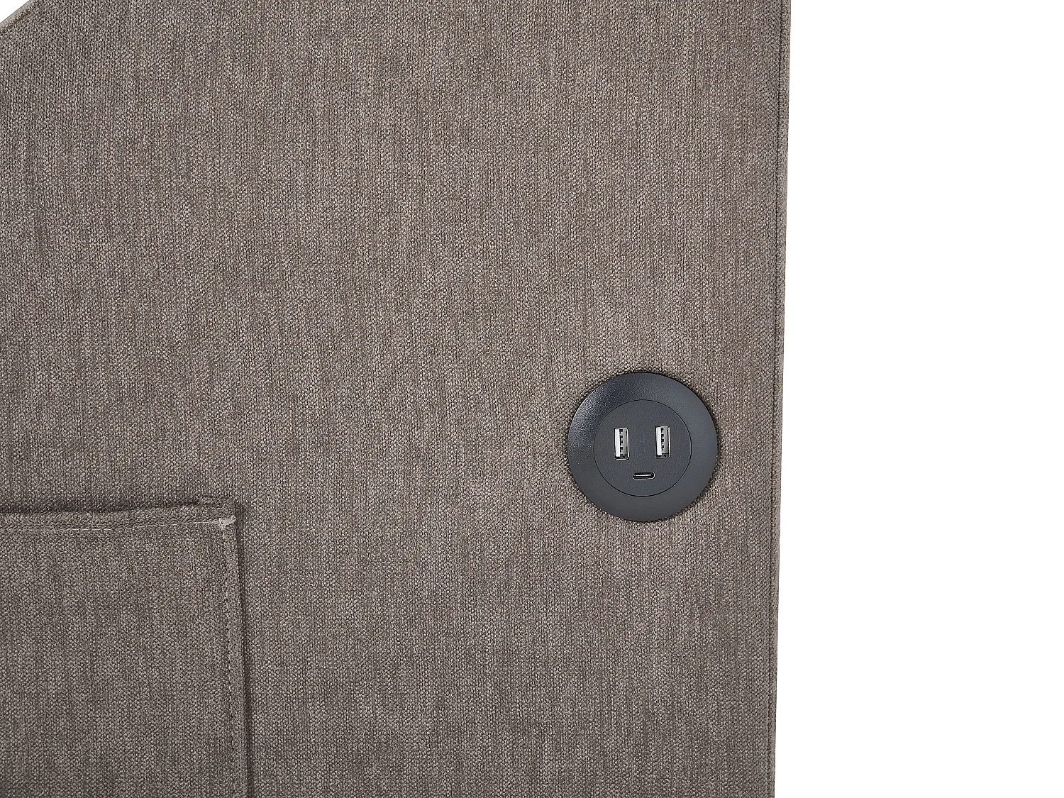 Utdragbar säng 2 x 80 x 200 cm med förvaring och USB-port - Tyg - Taupe - ORAVAYA