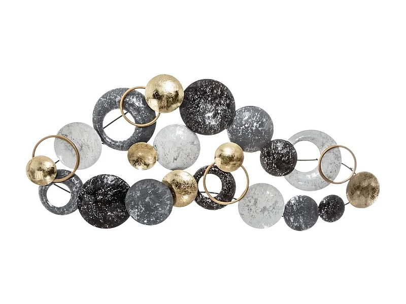 WELL HOME - Décoration murale ronde en métal 90,5x6,5x44cm - design moderne et élégant