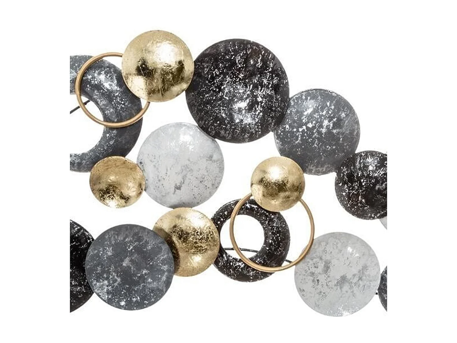 WELL HOME - Décoration murale ronde en métal 90,5x6,5x44cm - design moderne et élégant