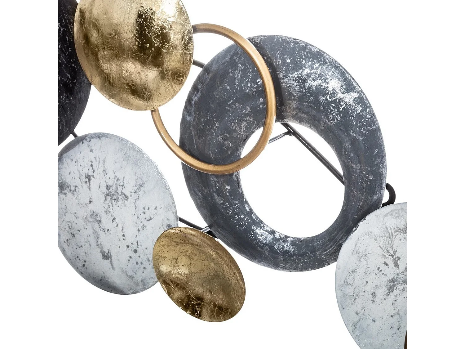 WELL HOME - Décoration murale ronde en métal 90,5x6,5x44cm - design moderne et élégant