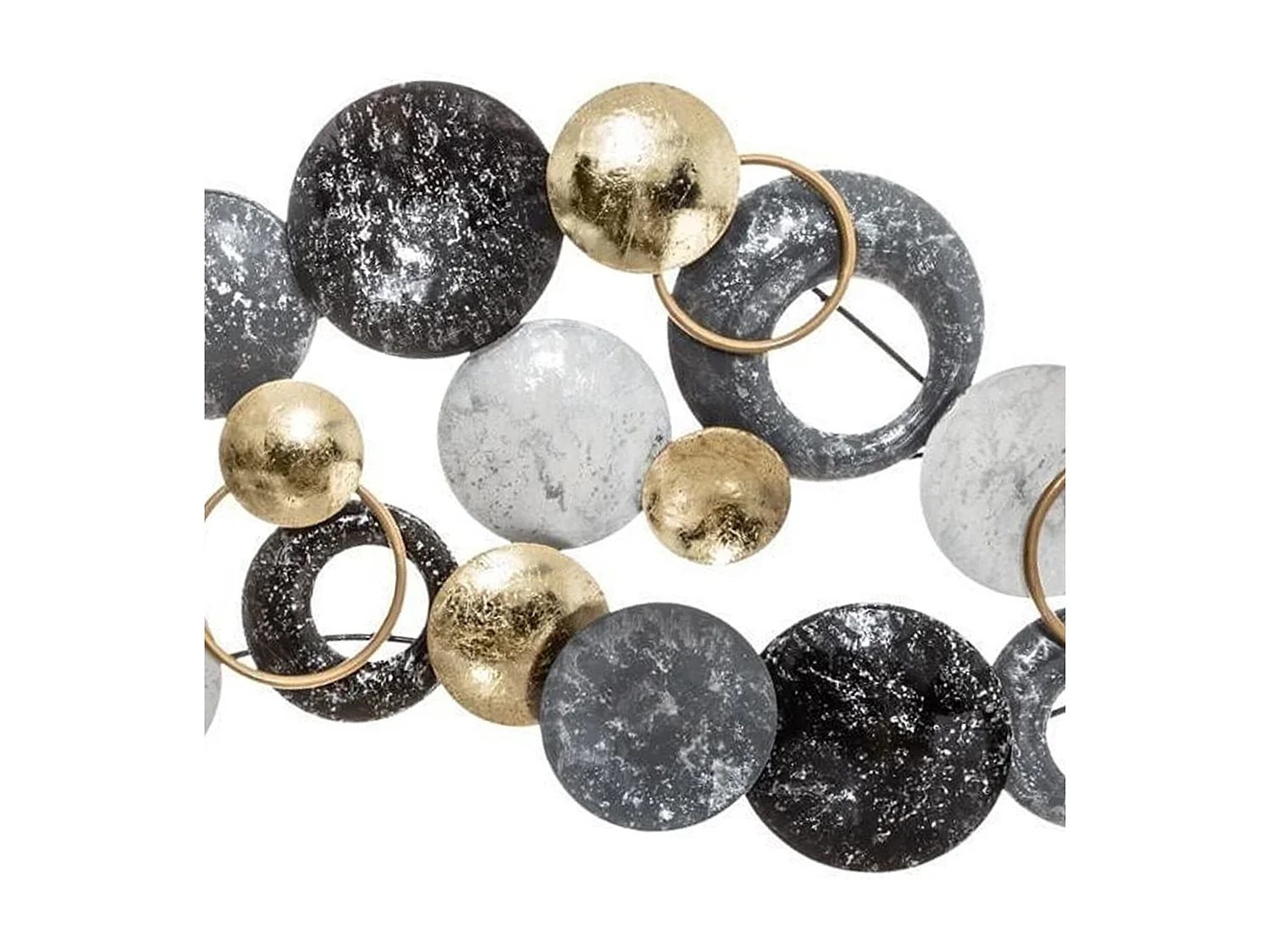 WELL HOME - Décoration murale ronde en métal 90,5x6,5x44cm - design moderne et élégant