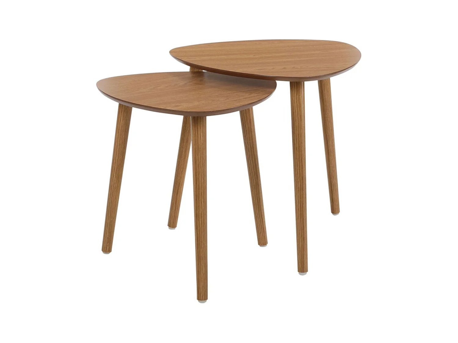 Well Home - Ensemble de 2 tables d'appoint avec plateau à bord incliné