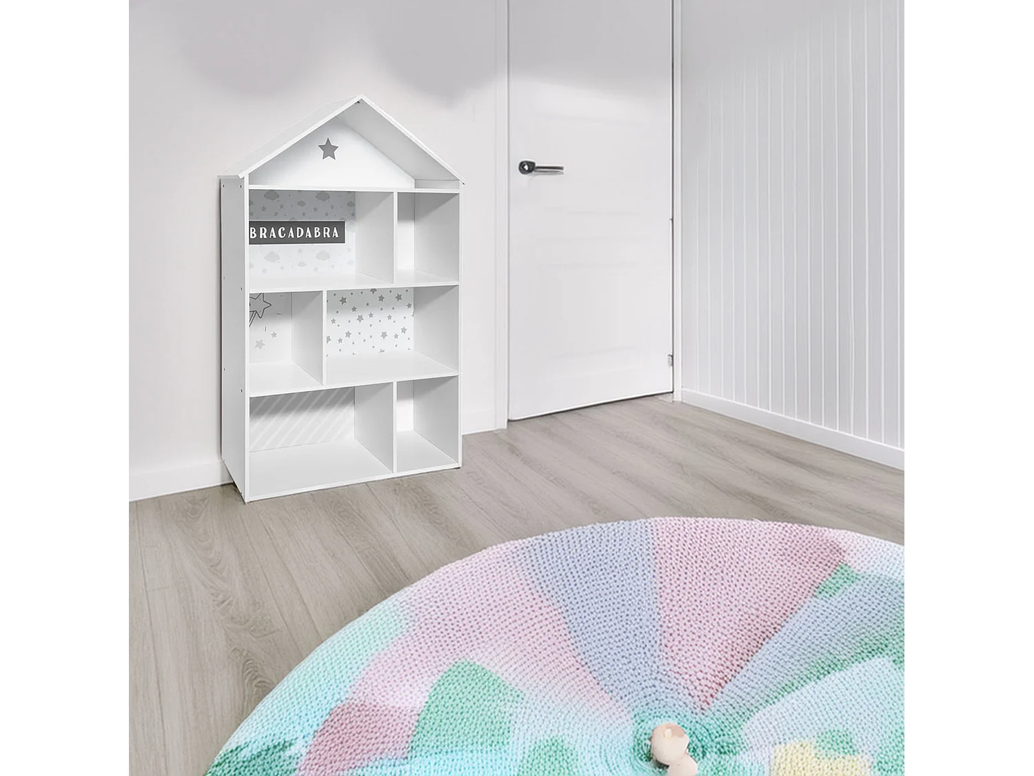 WELL HOME - Meuble de rangement enfant 2 compartiments