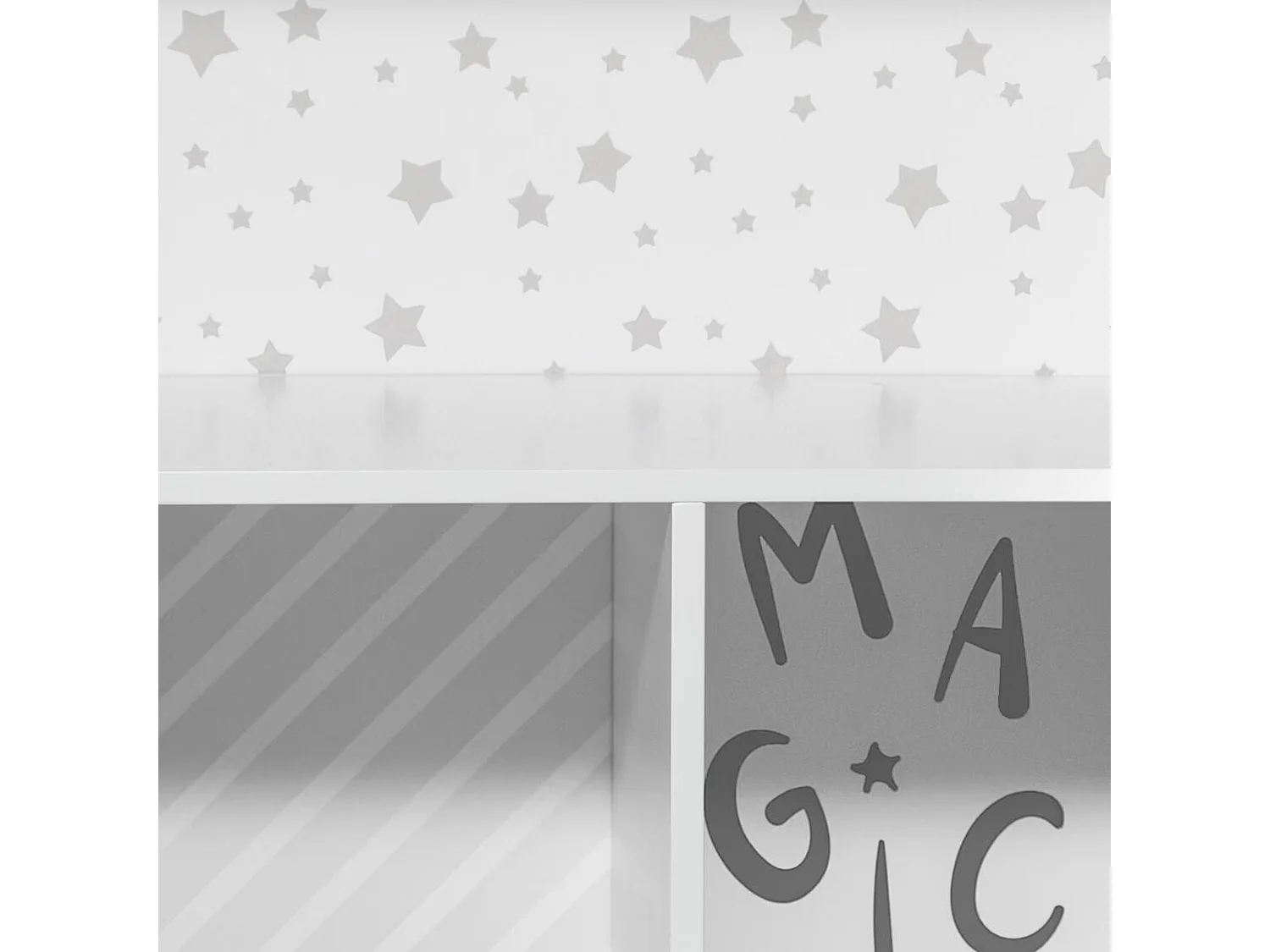 WELL HOME - Meuble de rangement enfant 2 compartiments