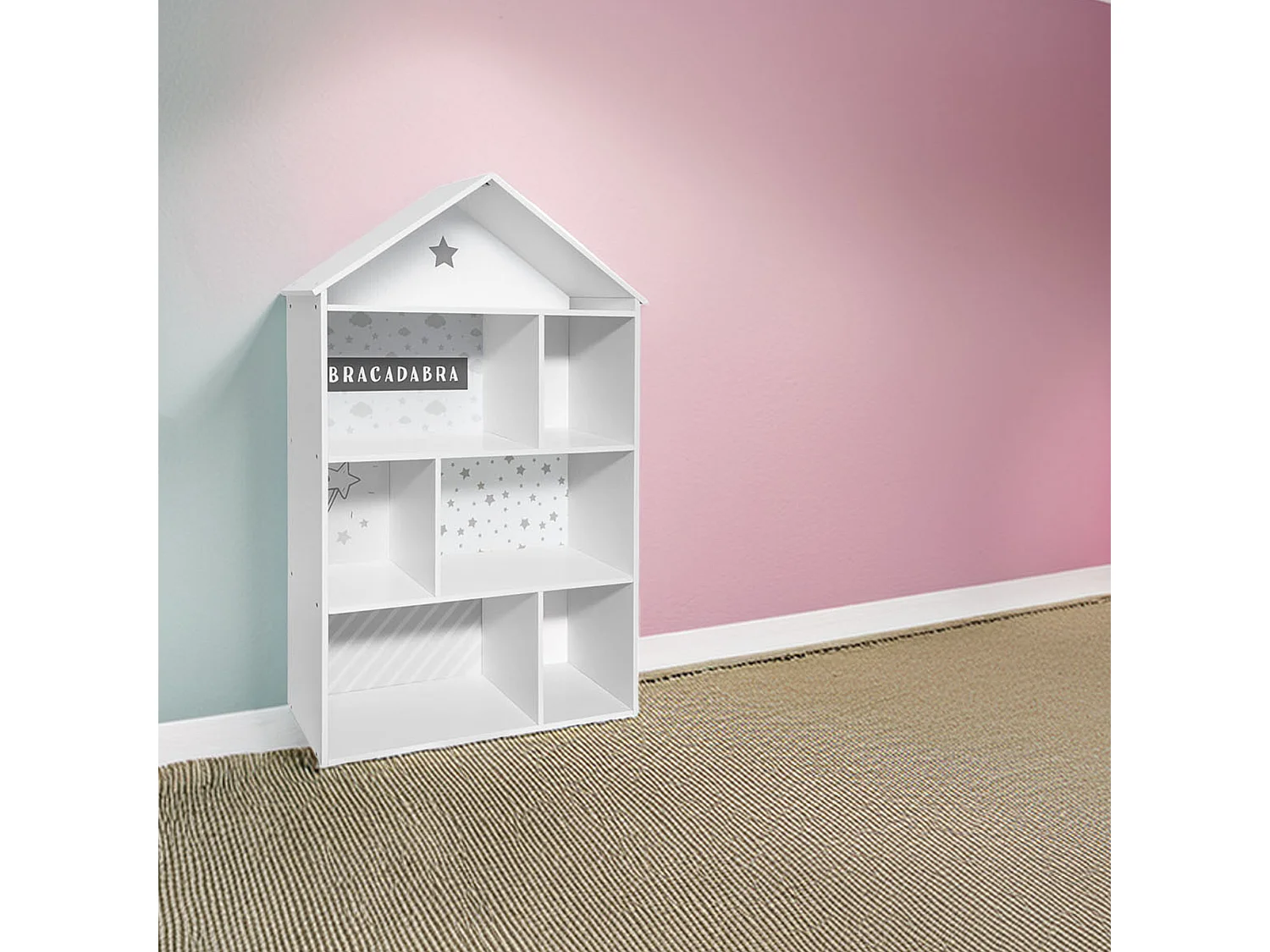 WELL HOME - Meuble de rangement enfant 2 compartiments