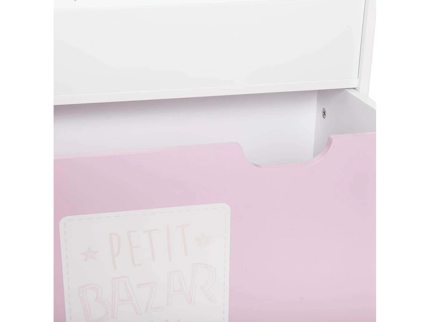 WELL HOME - Etagère avec tiroir, roulettes et design rose 62,7x30x70cm