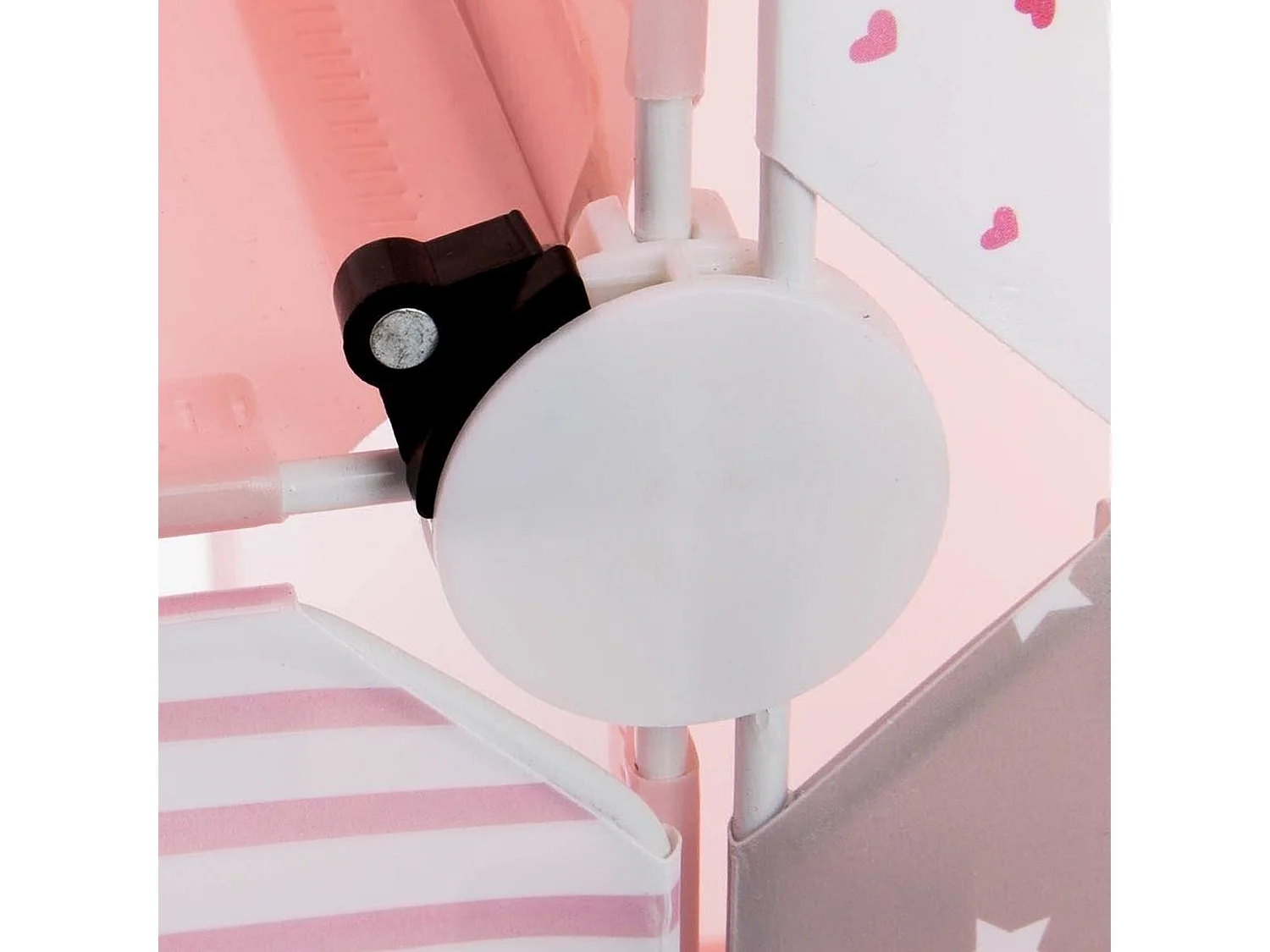 WELL HOME - Colonne de rangement Château Etagère Rose 95,5x32x109cm