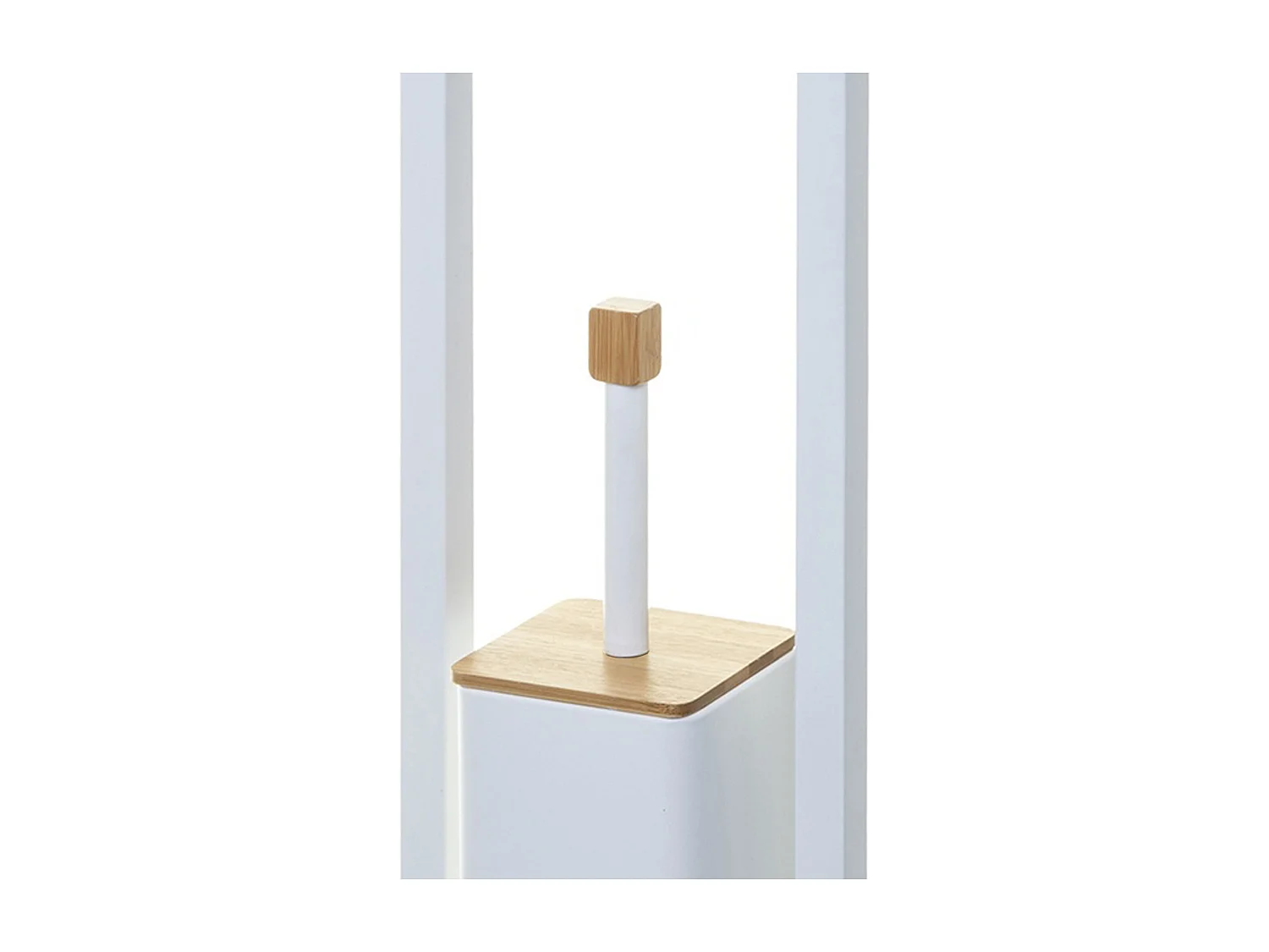 WELL HOME - Porte-papier toilette 'Natureo' avec porte-brosse WC en blanc fonctionnel Ø20x60cm