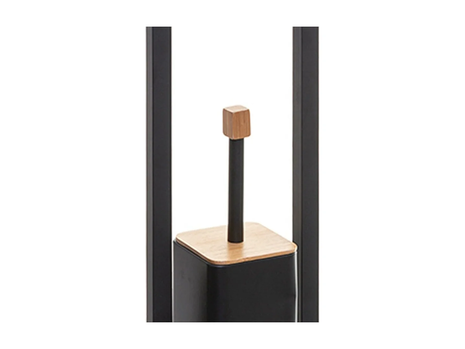 WELL HOME - Porte-papier toilette 'Natureo' avec porte-brosse en noir fonctionnel Ø20x60cm