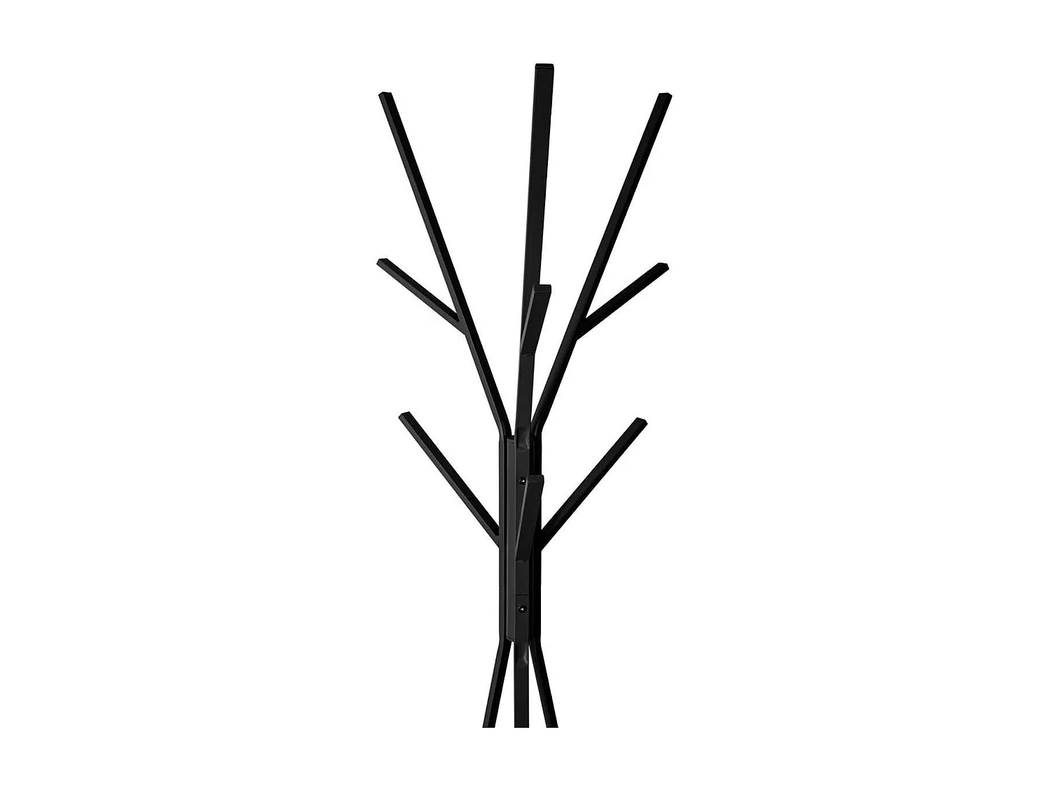 WELL HOME - Porte-manteau en bois MDF noir et métal H.180