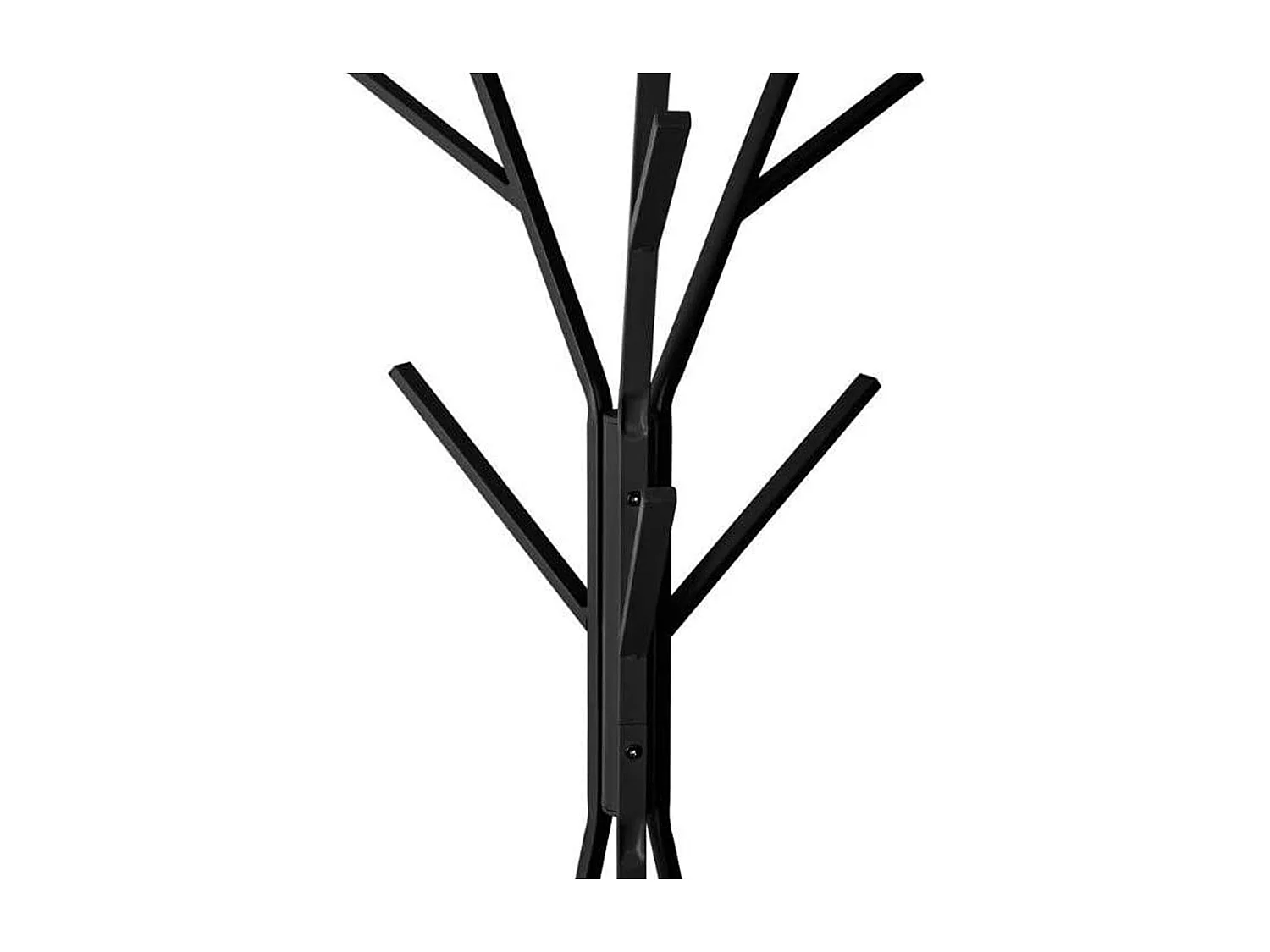 WELL HOME - Porte-manteau en bois MDF noir et métal H.180