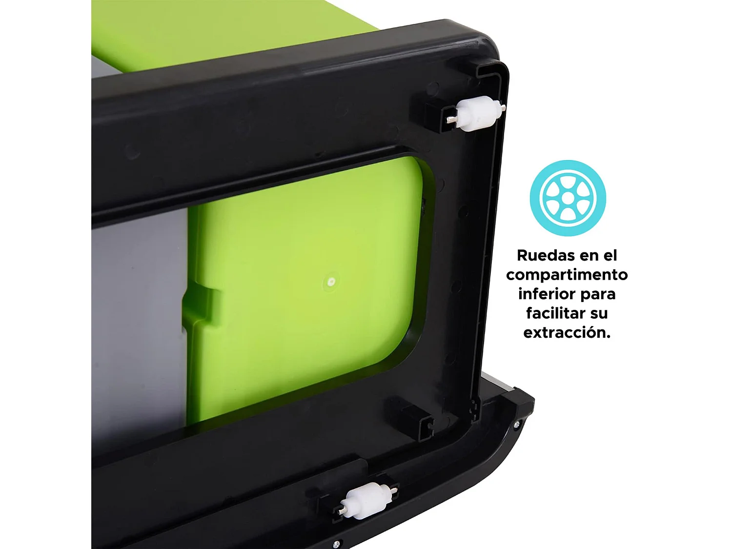 WELL HOME Poubelle de tri 72L (47L+25L), poubelle à 2 compartiments, ouverture automatique avec capteur, en inox, chromé