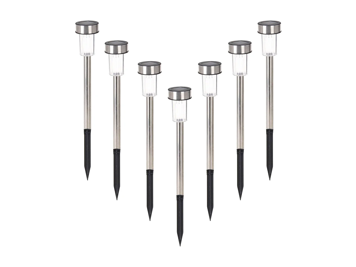 Well Home Set de 7 lampes solaires Ø4,6cm en inox