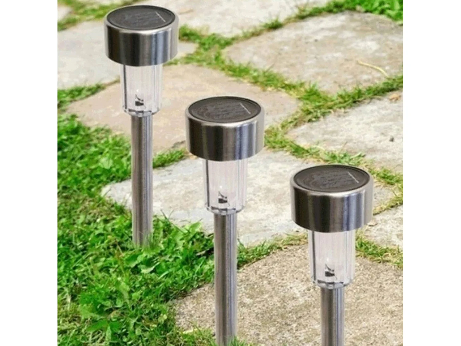 Well Home Set de 7 lampes solaires Ø4,6cm en inox