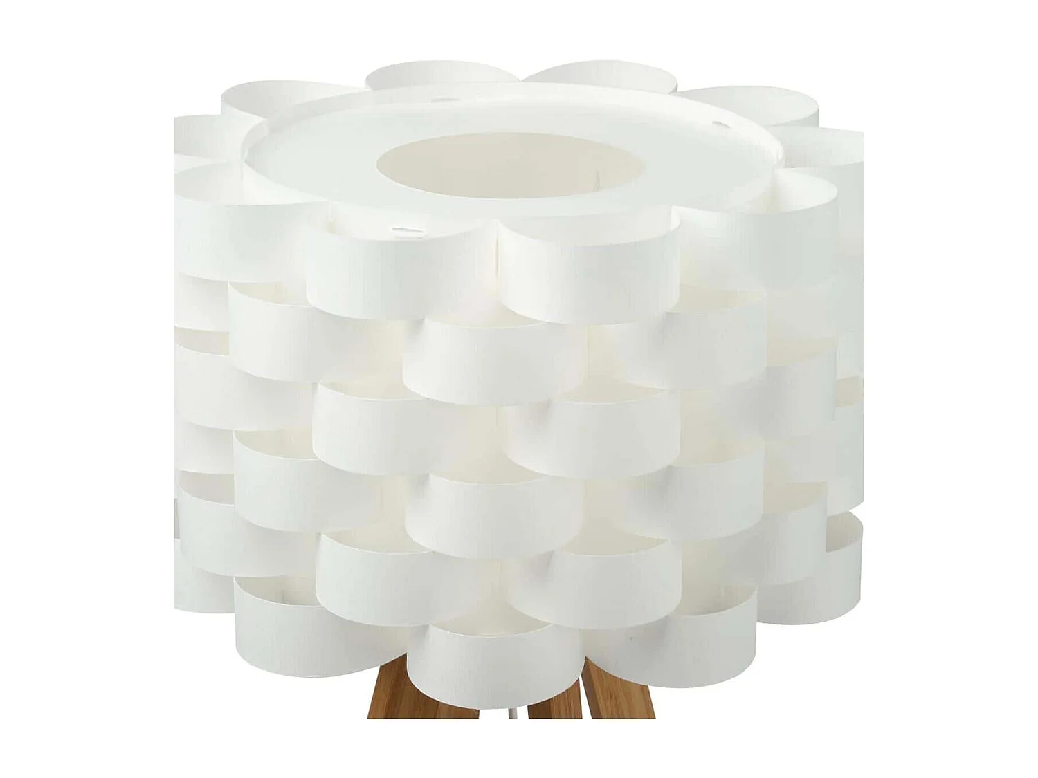 WELL HOME - Lampadaire en bambou blanc Ø50x150