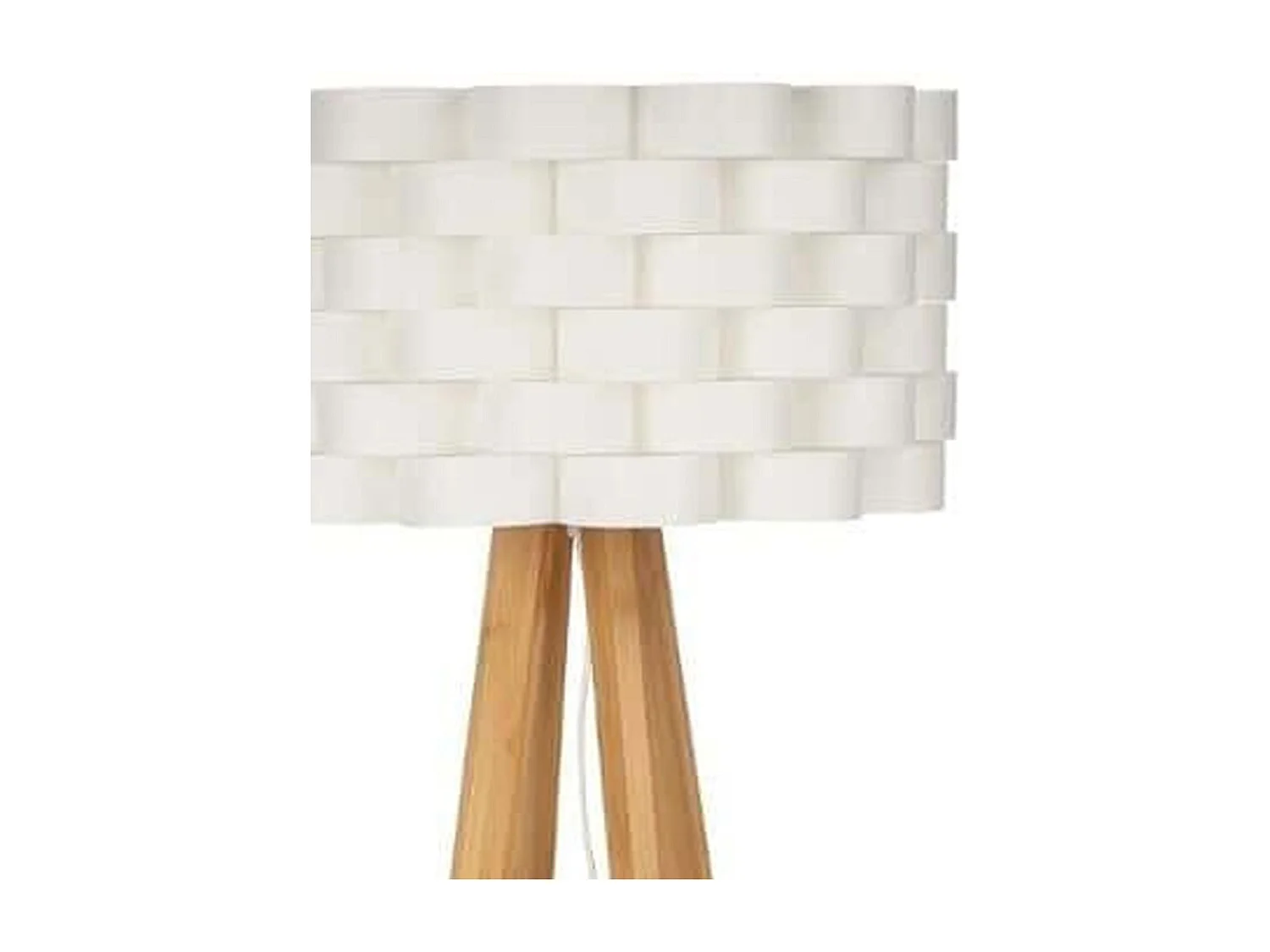 WELL HOME - Lampadaire en bambou blanc Ø50x150