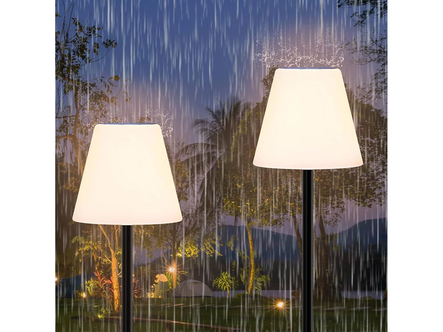 Lampe Well Home Ø16,5x106cm pour usage extérieur rechargeable