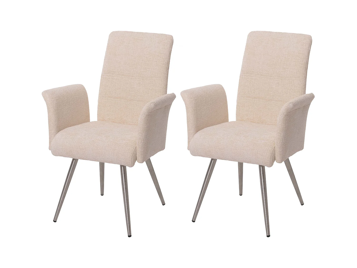 Chaise de salle à manger MCW-G55 (lot de 2),  crème