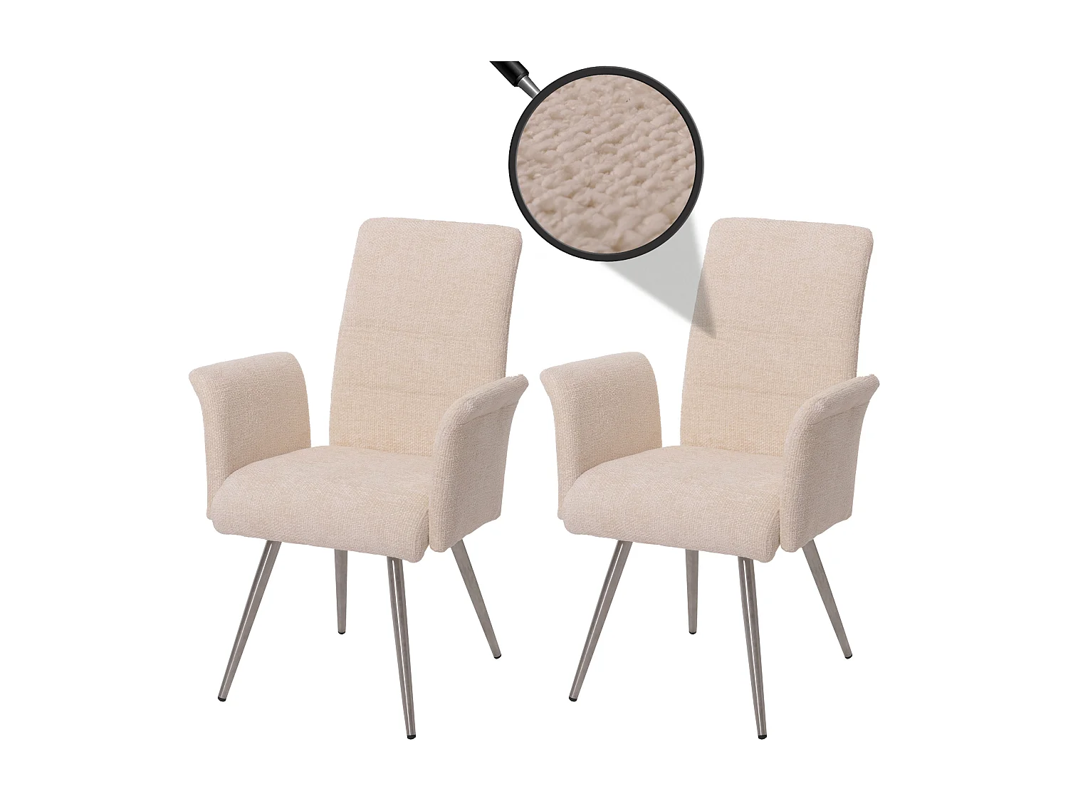 Eetkamerstoel MCW-G55 (set van 2),  crème