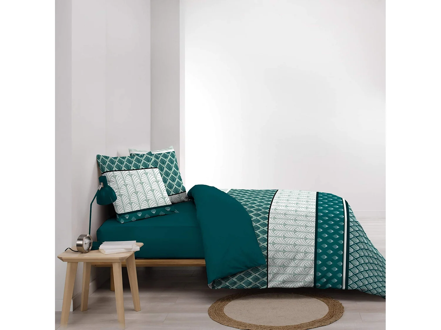 Juego de cama de 3 Piezas Stria Esmeralda 240 x 220 cm