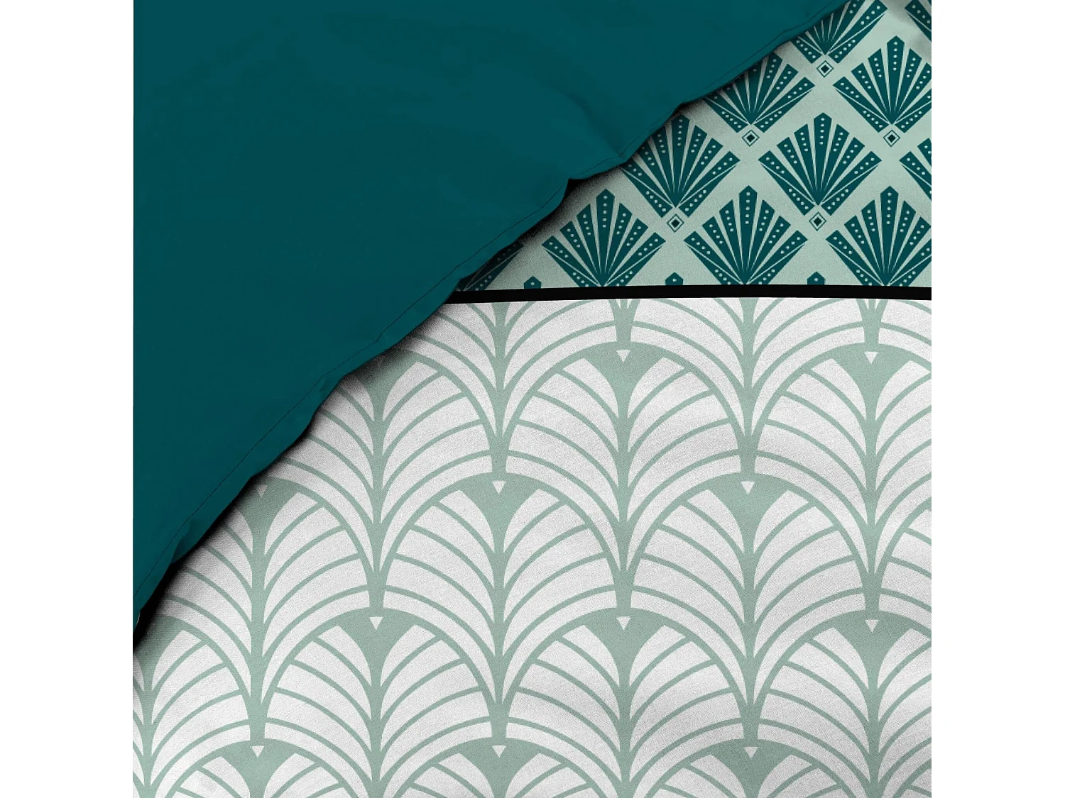 Juego de cama de 3 Piezas Stria Esmeralda 240 x 220 cm