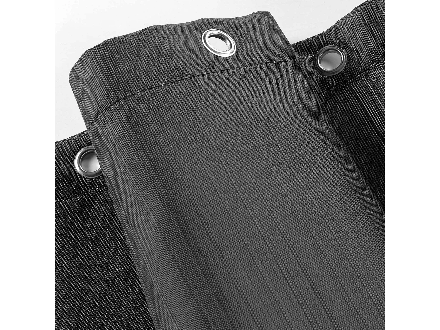 Cortina de ducha lisa con ganchos 180 x 200 cm