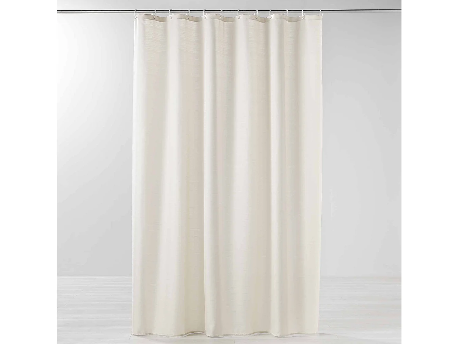 Duschvorhang in Uni-Farbe mit Haken 180 x 200 cm