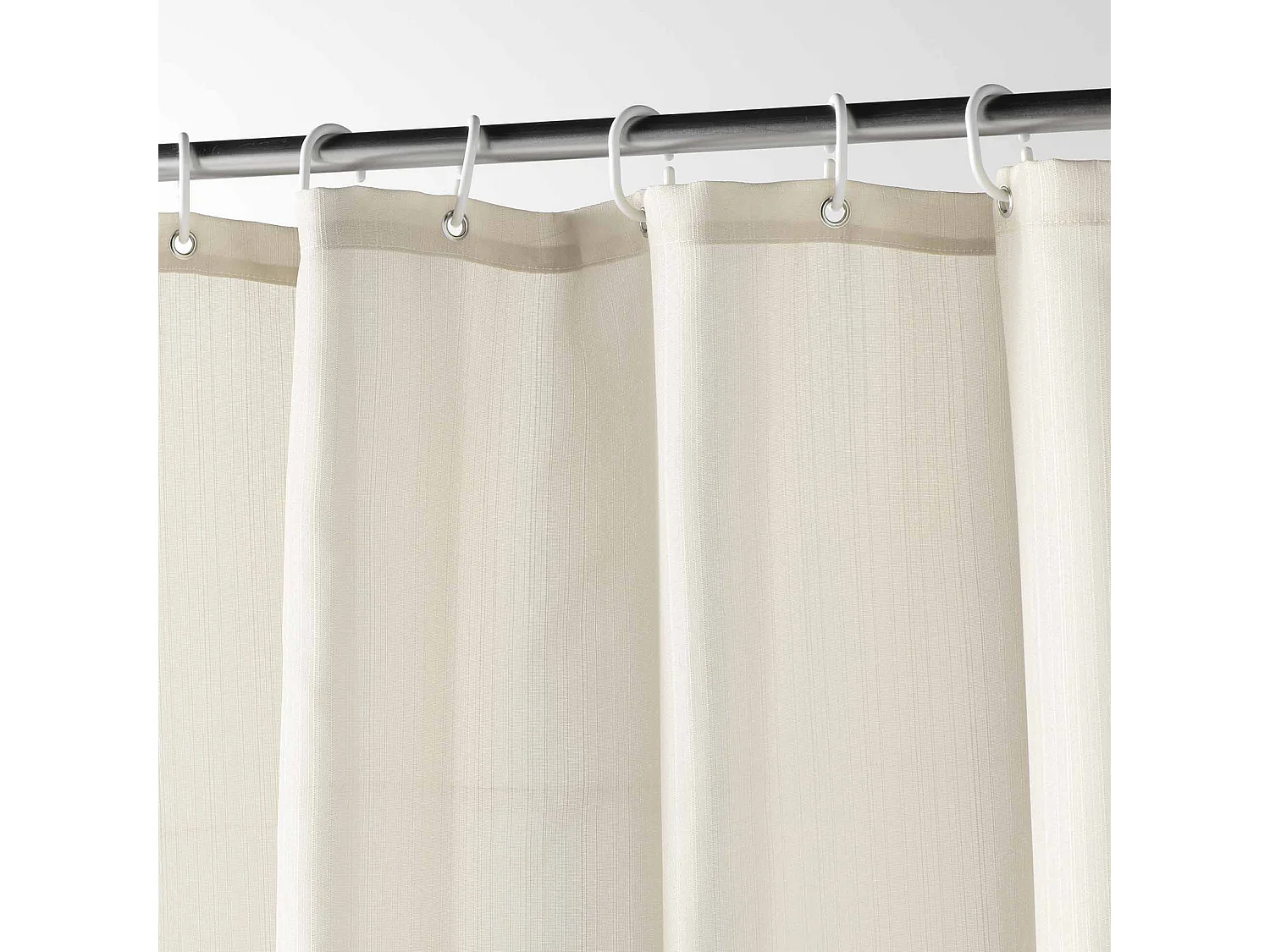 Duschvorhang in Uni-Farbe mit Haken 180 x 200 cm