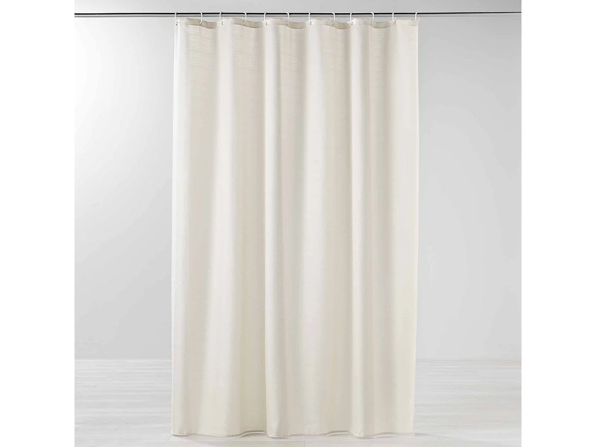 Duschvorhang in Uni-Farbe mit Haken 180 x 200 cm