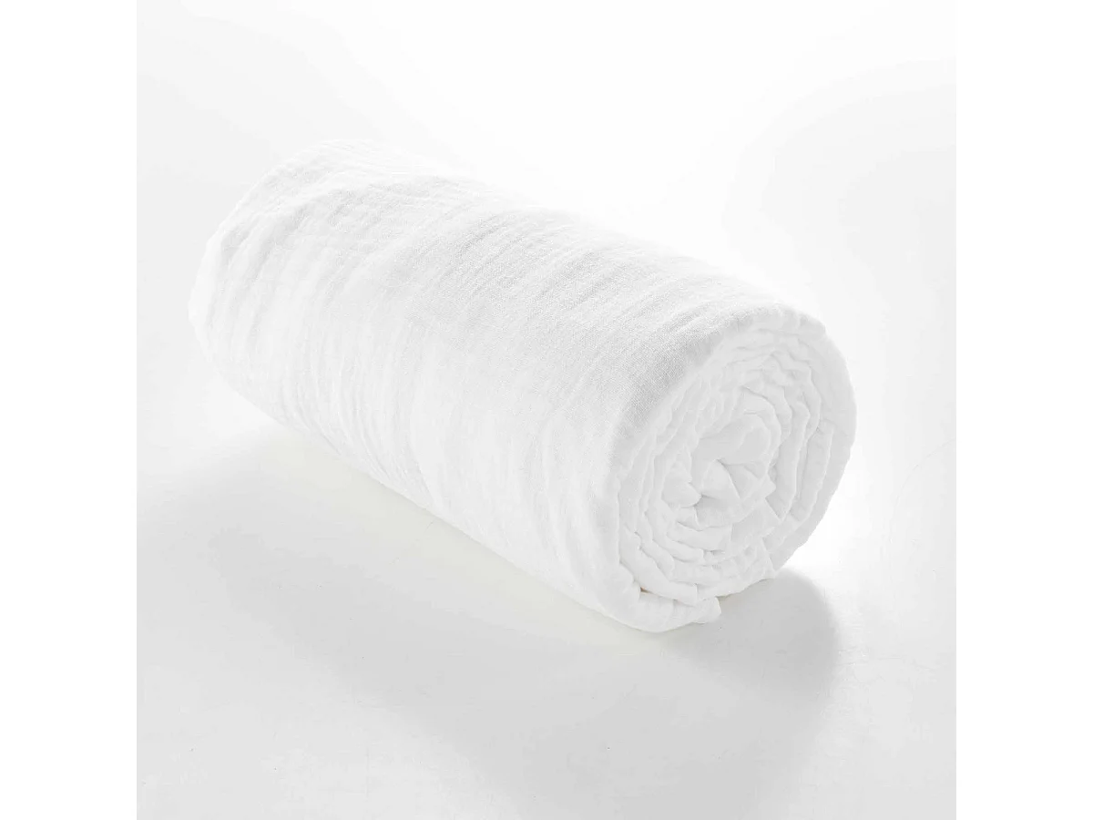 Spannbetttuch aus Baumwollgaze 160 x 200 cm