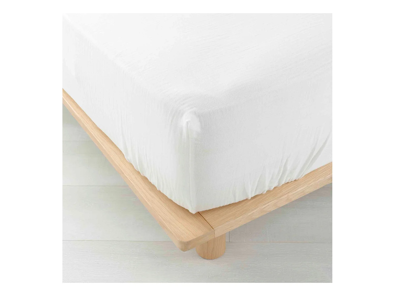 Hoeslaken Dubbele Gaze van Katoen Angelia Wit 140x190 - Zachtheid en Elegantie