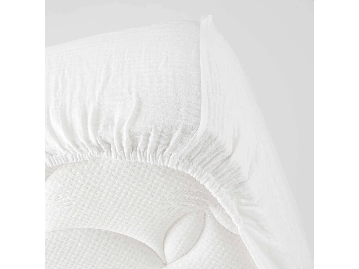 Sábana bajera de gasa de algodón 140 x 190 cm