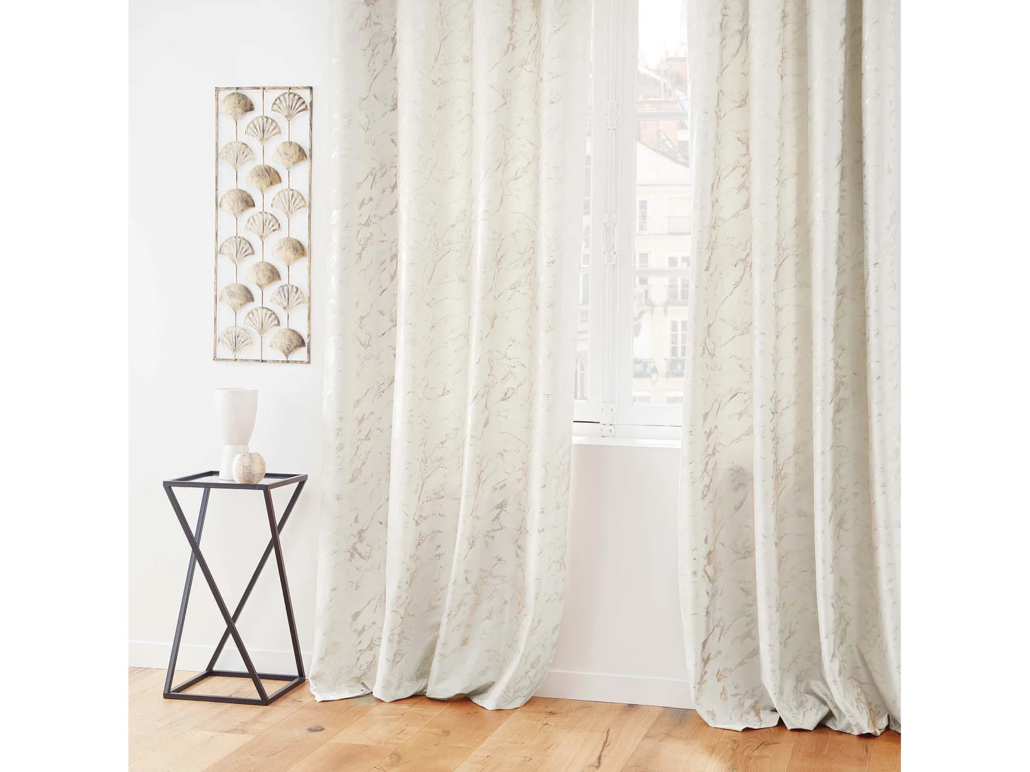 Rideau à Œillets Velours "Marius" 140x260cm Beige