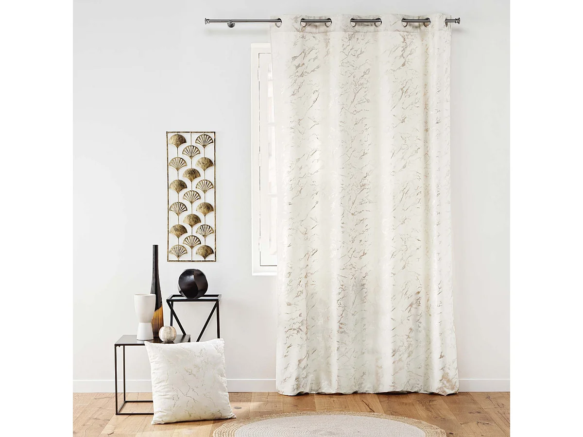 Rideau à Œillets Velours "Marius" 140x260cm Beige