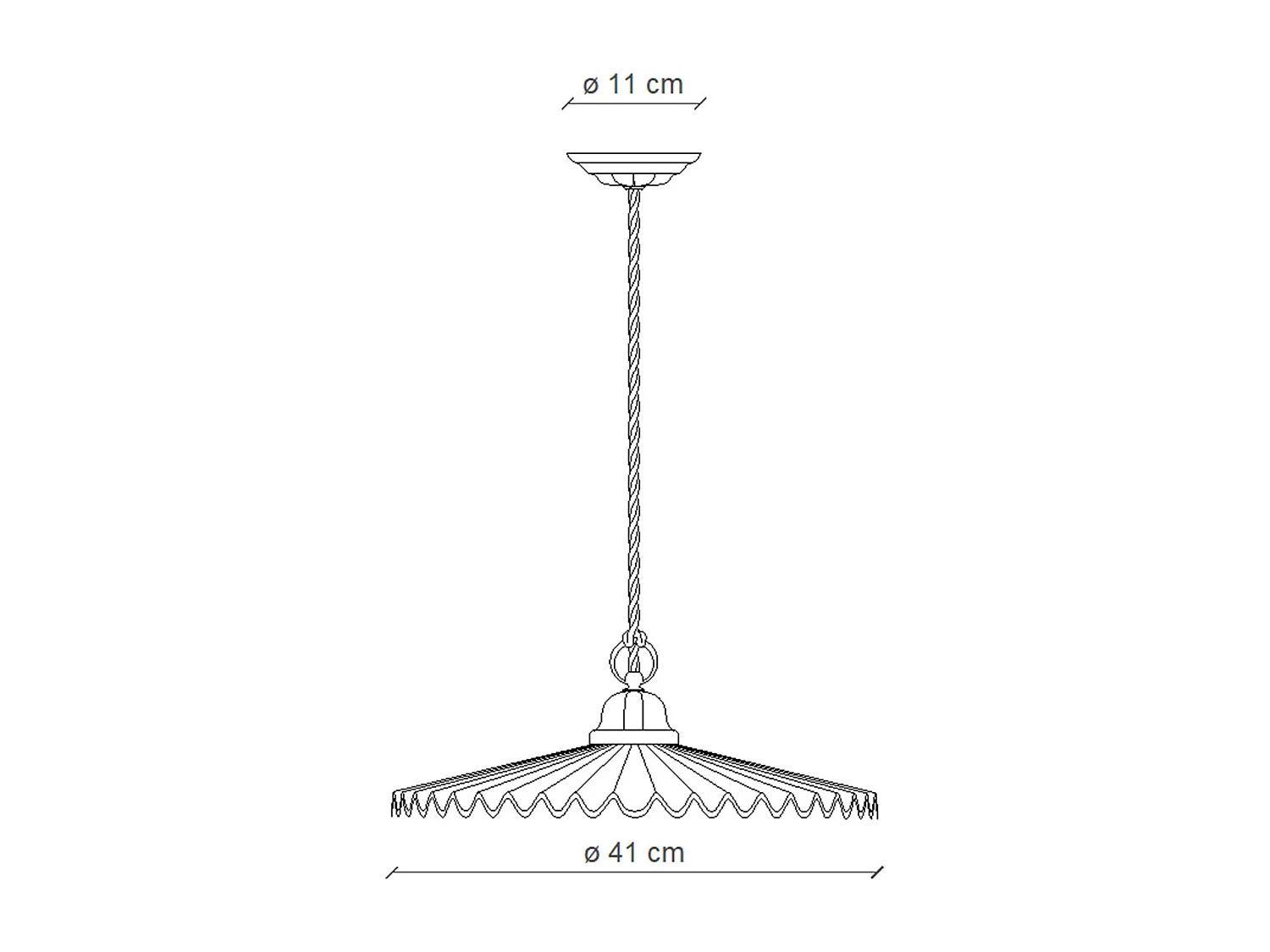 Sospensione Classica L'Aquila Ottone E Ceramica Decorato Diam. 41Cm 1 Luce E27