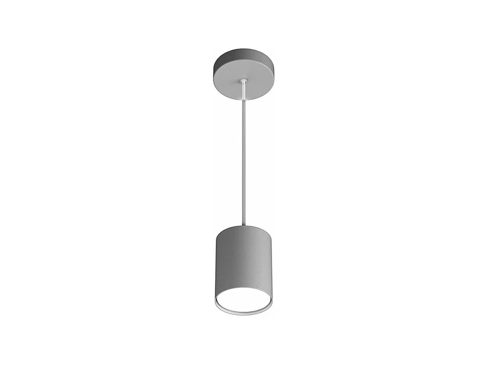 Sospensione Moderna Cilindrica Shape Metallo Grigio 1 Luce Gx53 10Cm